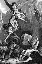 Excerpt of the Bible: Daniel cast in a den of lions