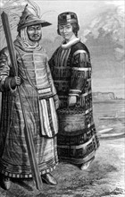 Aleut couple, 19th century