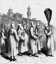 Penitents in Florence, Italy, 1860