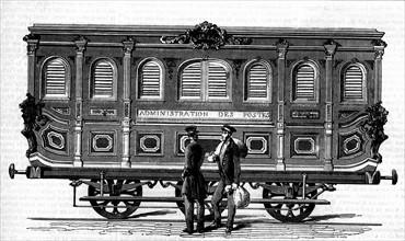 Wagon postal en 1848