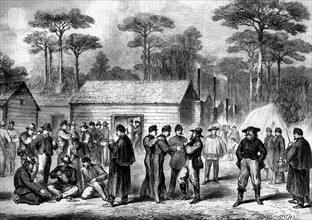 Prisonniers confédérés dans l'île de Roanoke
