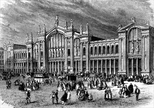 Exterior view of the new Gare du Nord - Paris. 19th century