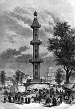 The column of the Grenelle artesian well in Paris - 19th century