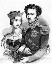 Oscar I of Sweden and his wife
