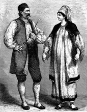 Couple albanais en costume traditionnel
