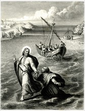 Saint Pierre marchant sur les eaux