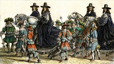 Procession of magistrates in Paris - 19th century