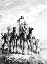 The camel caravan - Edmond Hédouin