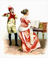 The fife and the harpsichord - Chromo Au Bon Marché