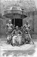 Chef africain du Niger et ses fils