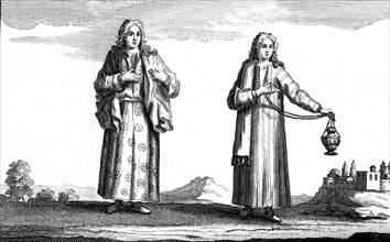 Diacre et sous-diacre grecs en 1709