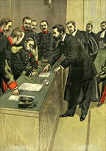 Affaire Dreyfus - Bertillon déposant devant le Conseil de Guerre de Rennes