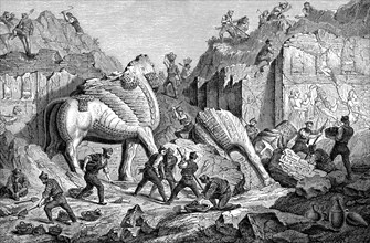 Fouilles de  Khorsabad, (NINIVE) en Assyrie