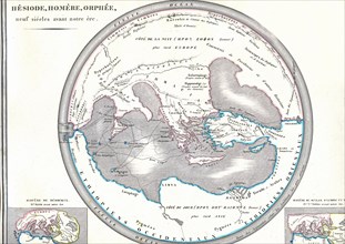 Carte primitive des Grecs, 9 siècles avant notre ère