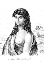 Jeune fille de HAWAÏ-1834