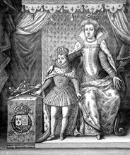 Marie de Médicis, régente, et son fils