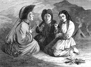 Famille de Mongols KHALKAS de Sibérie