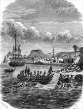 Palestine, port de Jaffa en 1827