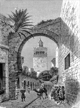 Une porte de Tunis en 1865