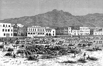 Marché d' ADEN au YEMEN au 19ème siècle