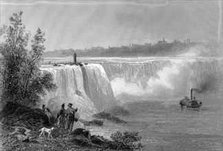 Les Cataractes du NIAGARA en 1866, USA