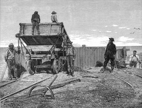 Déchargement d'un wagon de guano-1863