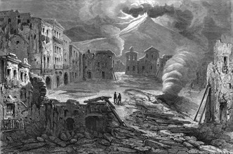 Eruption du Vésuve en 1861