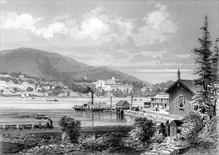 Le fleuve HUDSON près de New York en 1866
