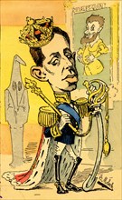Caricature d'Alphonse XIII, Roi d'Espagne