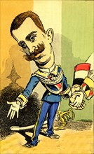 Caricature of Victor-Emmanuel III, King of Italy
