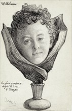 Caricature of Wilhelmie, Queen of Netherlands