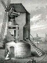 Moulin à vent pour la mouture des céréales.XVIIème siècle