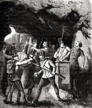 Arrestation des Carbonari dans les grottes
