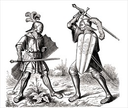 Chevaliers en armure XVème siècle