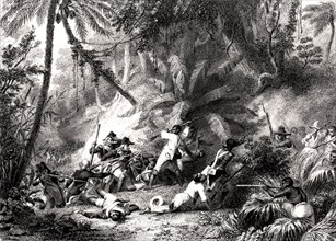 Bataille à Saint DOMINGUE en 1802