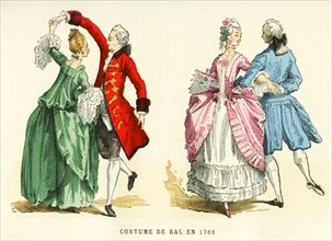 Costumes de bal en 1762
