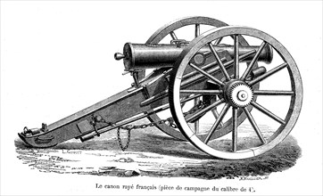 French rifled barrel  4 ' . From " Les Merveilles de la science, by L. Figuier
Paris 1869