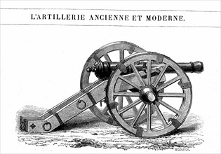 Old and modern artillery.Swedish cannon.From " Les Merveilles de la Science "
By Louis Figuier,