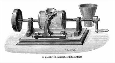 The first prototype of the Edison phonograph in 1878
1891           " Physique populaire par Emile