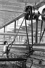 Spinning factory. Belt carrier operation
1885        ( TdM 1885 1/s )