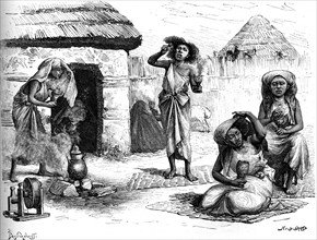 Fumigation and beauty care of Somali women. Africa.  (1885TdM 2s )
1885