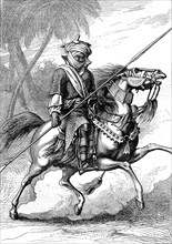 A horseman guard of the chief in in The Borno empire, 1880