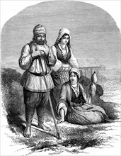 Bulgarian types and costumes in 1865