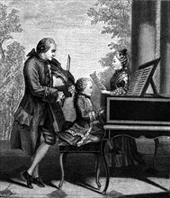 Wolfgang Amadeus Mozart à sept ans