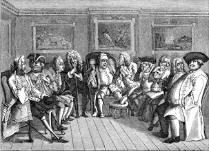 Literary parlour in the eighteen century