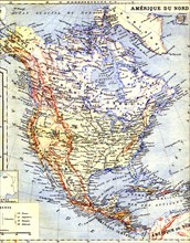 Carte de l'Amérique du Nord