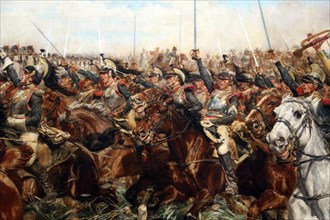 Ernest Meissonier (1815-1891). French painter. 1807, Battle of Fridland, ca. 1861-75. Detail soldiers.