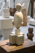 The atelier Constantin Brancusi displayed in his former studio next to centre pompidou in paris