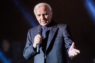 Milan, Italy. 13th Nov, 2017. The French singer-songwriter actor and public activist CHARLES AZNAVOUR perform live on stage at Teatro degli Arcimboldi. Credit: Rodolfo Sassano/Alamy Live News