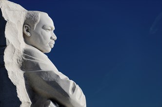 The "Stone of Hope" statue by sculpture Lei Yixin. Situated in West Potomac Park fronting the Tidal Basin (opposite the Jefferson Memorial), the MLK Memorial was opened in 2011.